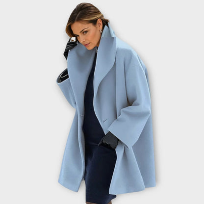 Manteau élégant pour femme en laine mélangée, style scandinave