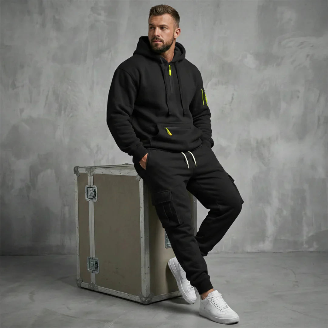 Ensemble sweat à capuche et jogging thermique pour homme