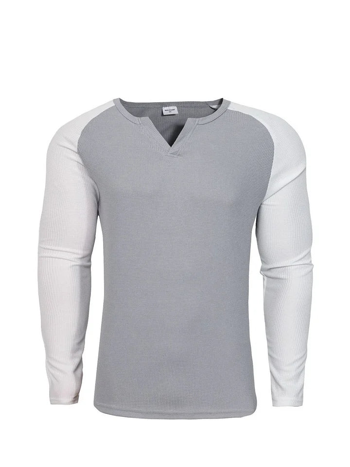 Ensemble de hauts raglan côtelés coupe slim pour homme