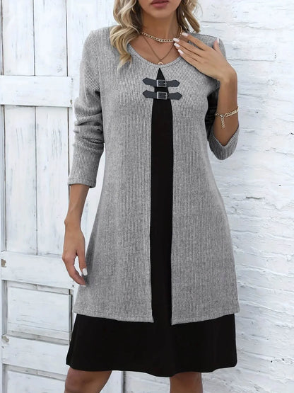 Robe élégante à manches longues pour femme