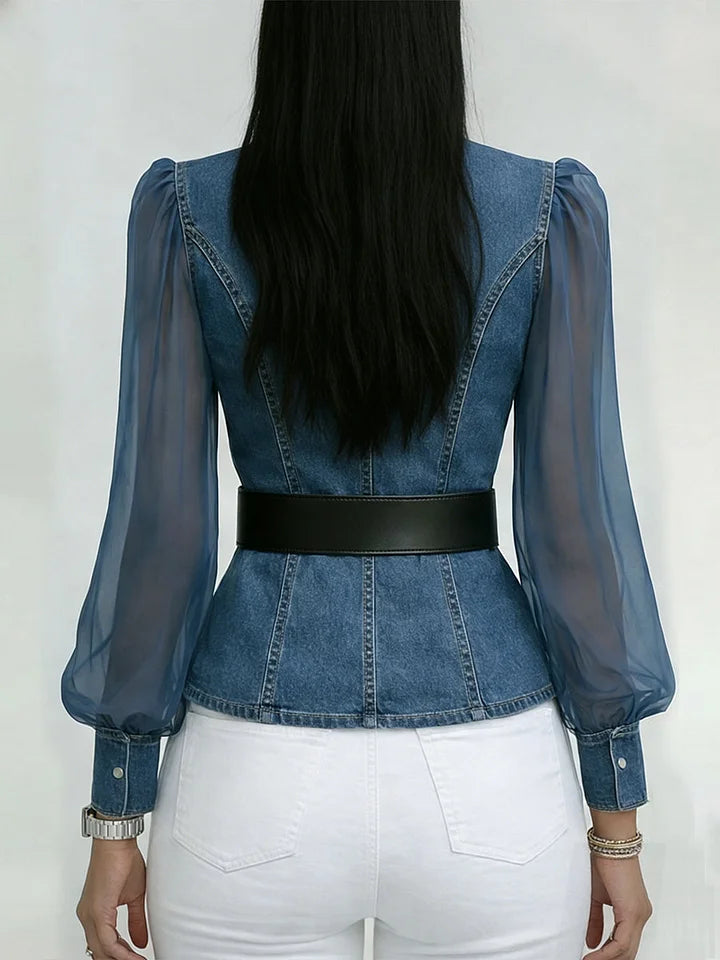 Chemisier structuré en denim Valerisse pour femme