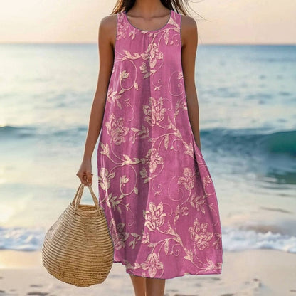 Robe longue bohème à fleurs pour femme