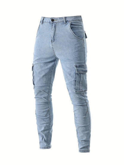 Jeans cargo slim pour homme