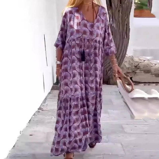 Robe fluide et décontractée pour femmes rondes, idéale au quotidien