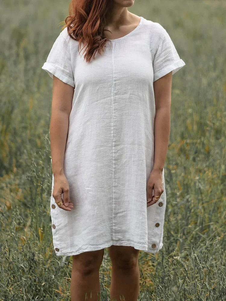 Robe d'été Elowyn en lin mélangé pour femme