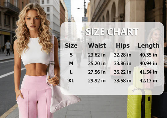 Pantalon à jambes larges, taille haute et droites pour femme