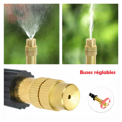 Kit de système d'irrigation par brumisation réglable pour jardin avec buses de pulvérisation