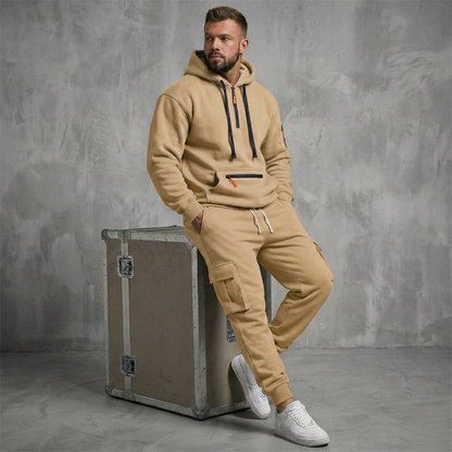 Ensemble sweat à capuche et jogging thermique pour homme