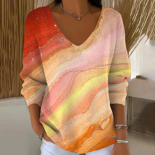 Sweat-shirt tricoté à manches longues