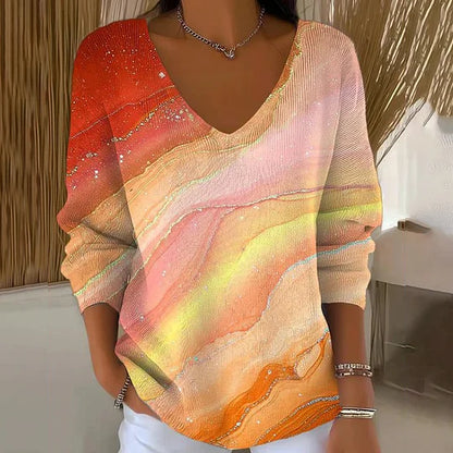 Sweat-shirt tricoté à manches longues