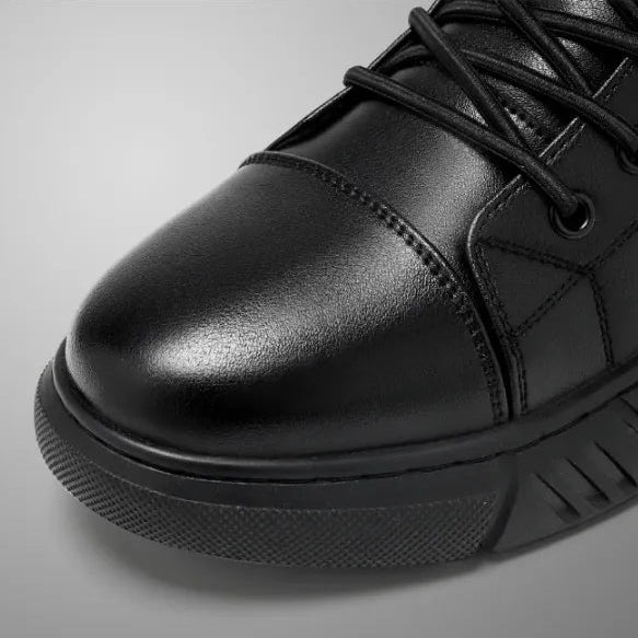 Bottes Chukka pour hommes, doublées en polaire et aspect cuir