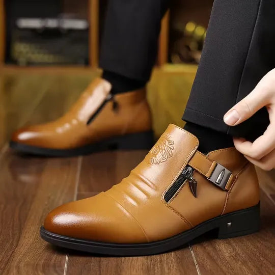 Chaussures classiques à fermeture éclair pour hommes