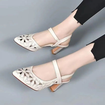 Escarpins confortables pour femmes, aspect cuir souple, avec soutien de la voûte plantaire