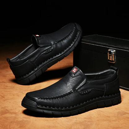 Mocassins Confort à Soutien Ergonomique en Effet Cuir pour Hommes