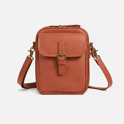 Sac à Main Bandoulière Compact en Effet Cuir pour Femme
