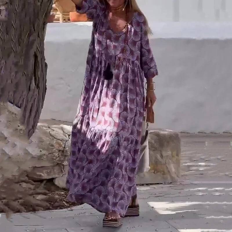 Robe fluide et décontractée pour femmes rondes, idéale au quotidien