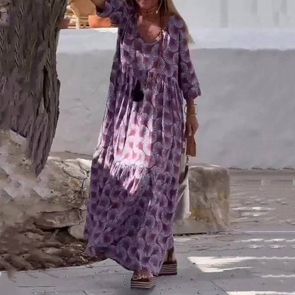 Robe fluide et décontractée pour femmes rondes, idéale au quotidien