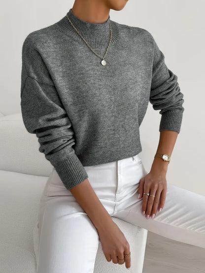 Pull à col roulé confortable pour femme