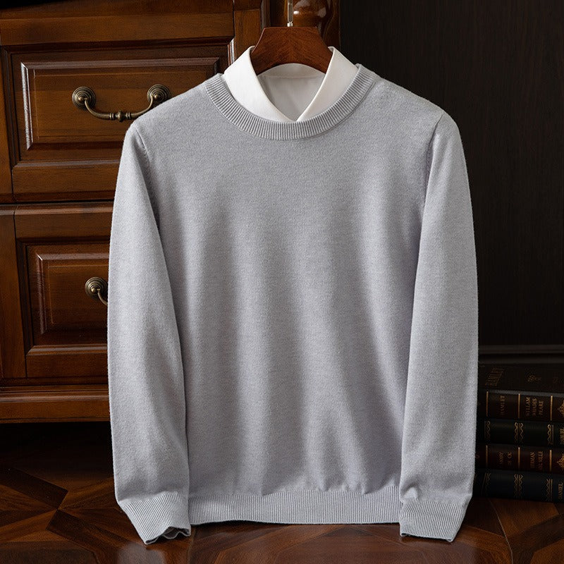 Pull en maille de précision ultra-douce en mélange cachemire-like pour homme