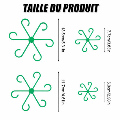 Ensemble de 4 anneaux de support réglables pour plantes de jardin et d'intérieur