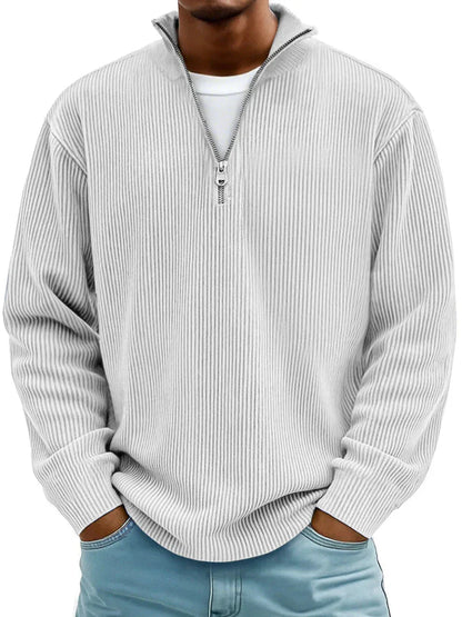 Pull à manches longues et demi-zip pour homme