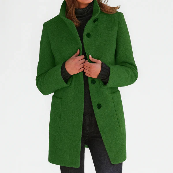 Manteau d'hiver élégant en laine pour femme