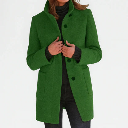 Manteau d'hiver élégant en laine pour femme