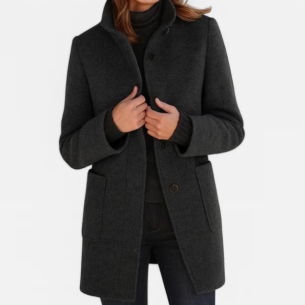 Manteau d'hiver élégant en laine pour femme
