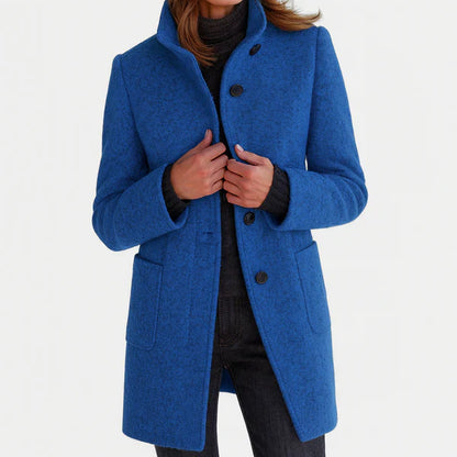 Manteau d'hiver élégant en laine pour femme