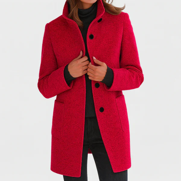 Manteau d'hiver élégant en laine pour femme