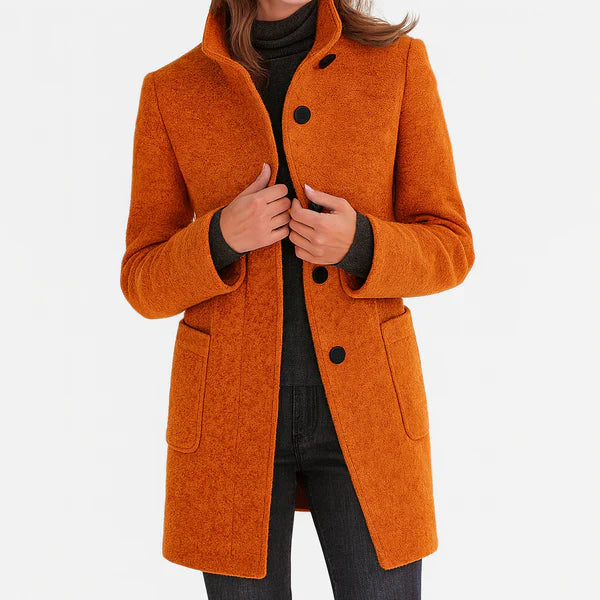 Manteau d'hiver élégant en laine pour femme