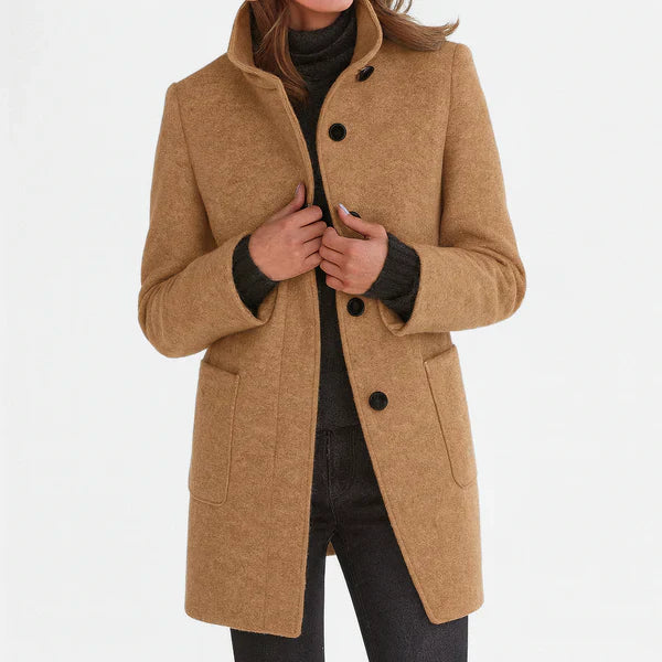 Manteau d'hiver élégant en laine pour femme