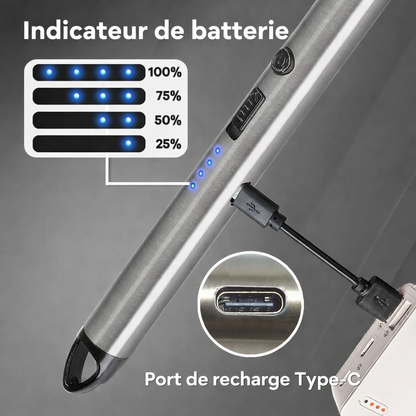 Briquet à arc électrique rechargeable (lot de 3)