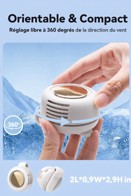 Mini ventilateur portable à pince rotatif à 360°