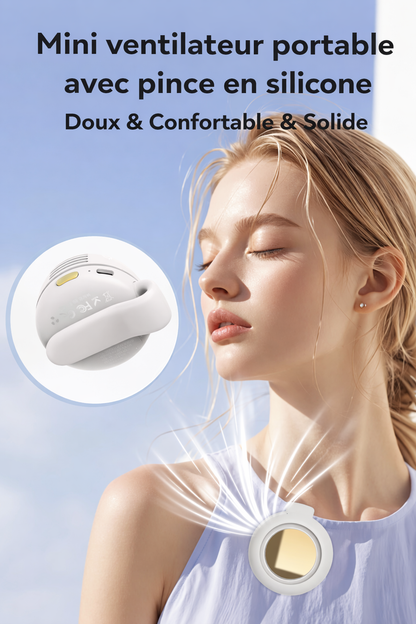 Mini ventilateur portable à pince rotatif à 360°