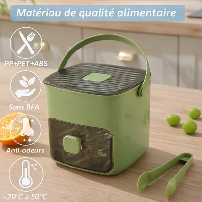 Ensemble de bacs à glaçons empilables avec bac de rangement et pelle
