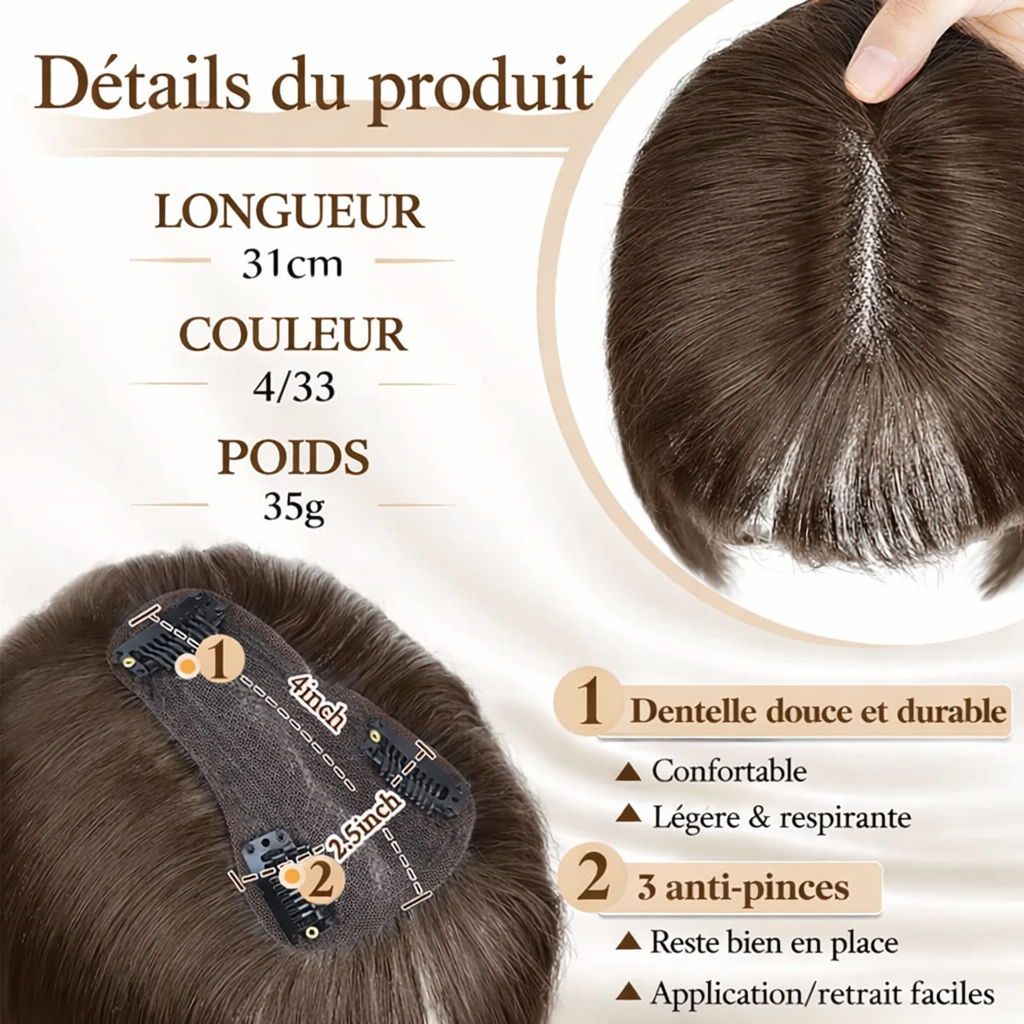Frange en cheveux naturels pour femmes