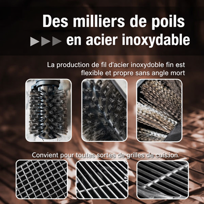 Brosse de nettoyage pour barbecue électrique sans fil