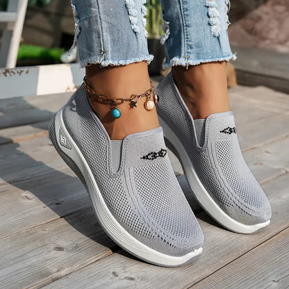 Chaussures de marche à enfiler en tricot pour femmes