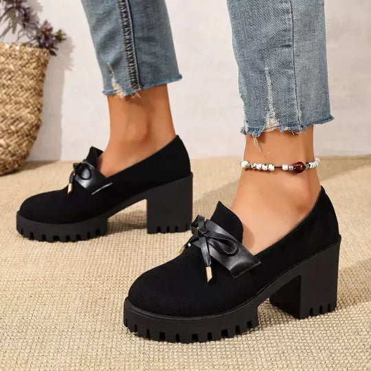 Chaussures confortables à talons épais et soutien pour femmes