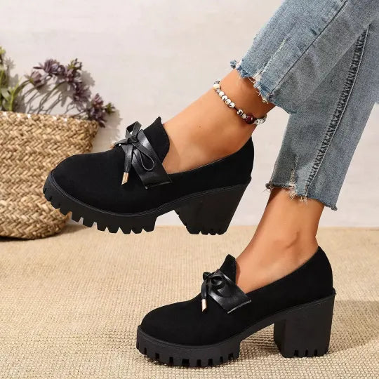 Chaussures confortables à talons épais et soutien pour femmes
