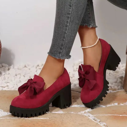 Chaussures confortables à talons épais et soutien pour femmes