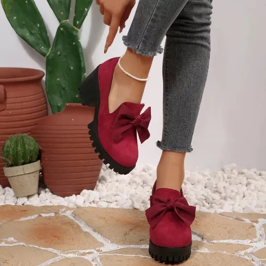 Chaussures confortables à talons épais et soutien pour femmes