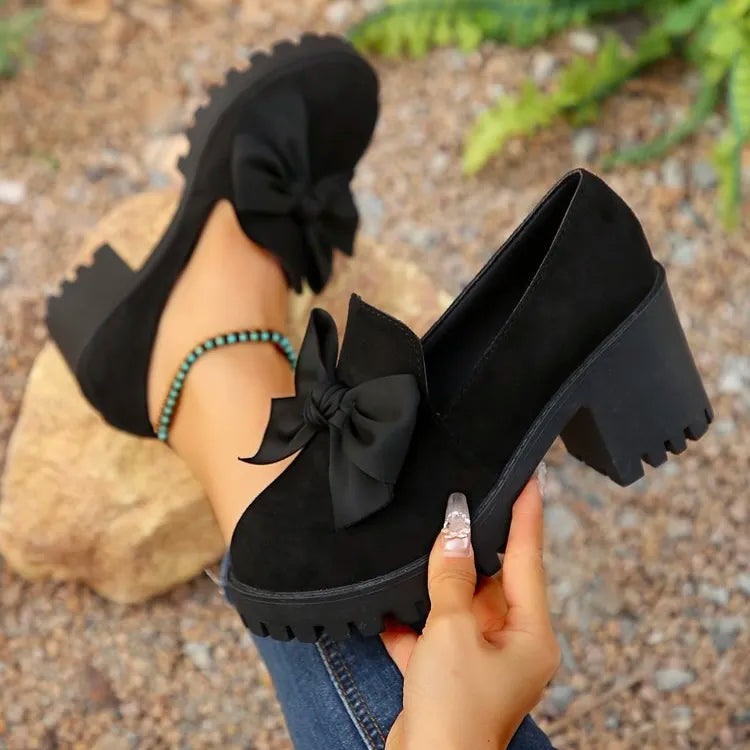 Chaussures confortables à talons épais et soutien pour femmes