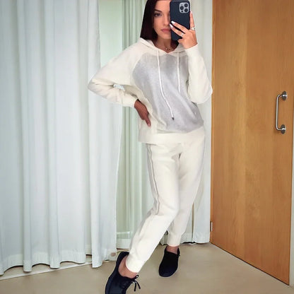 Ensemble sweat à capuche à strass scintillants pour femme