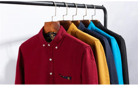 Surchemise en velours côtelé doublée polaire pour homme, à col rabattu