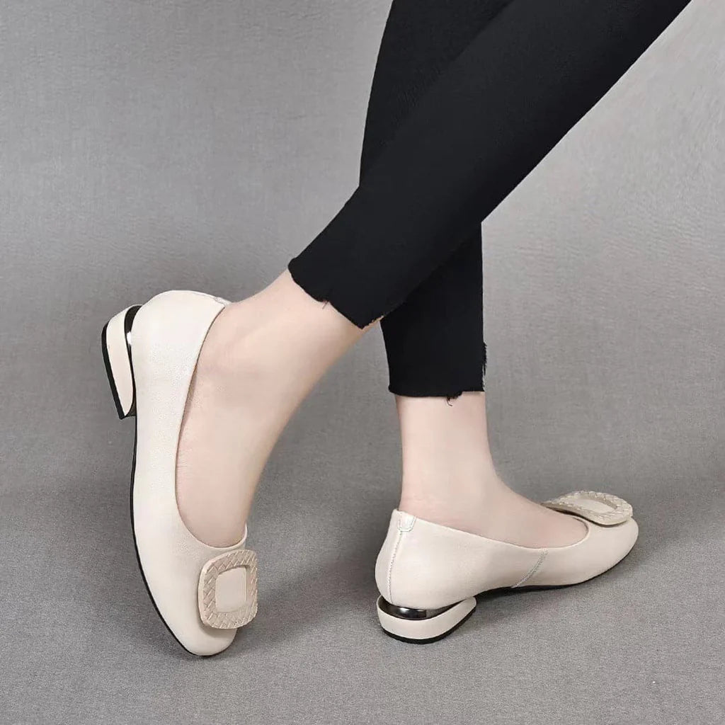 Mocassins effet cuir souple pour femmes