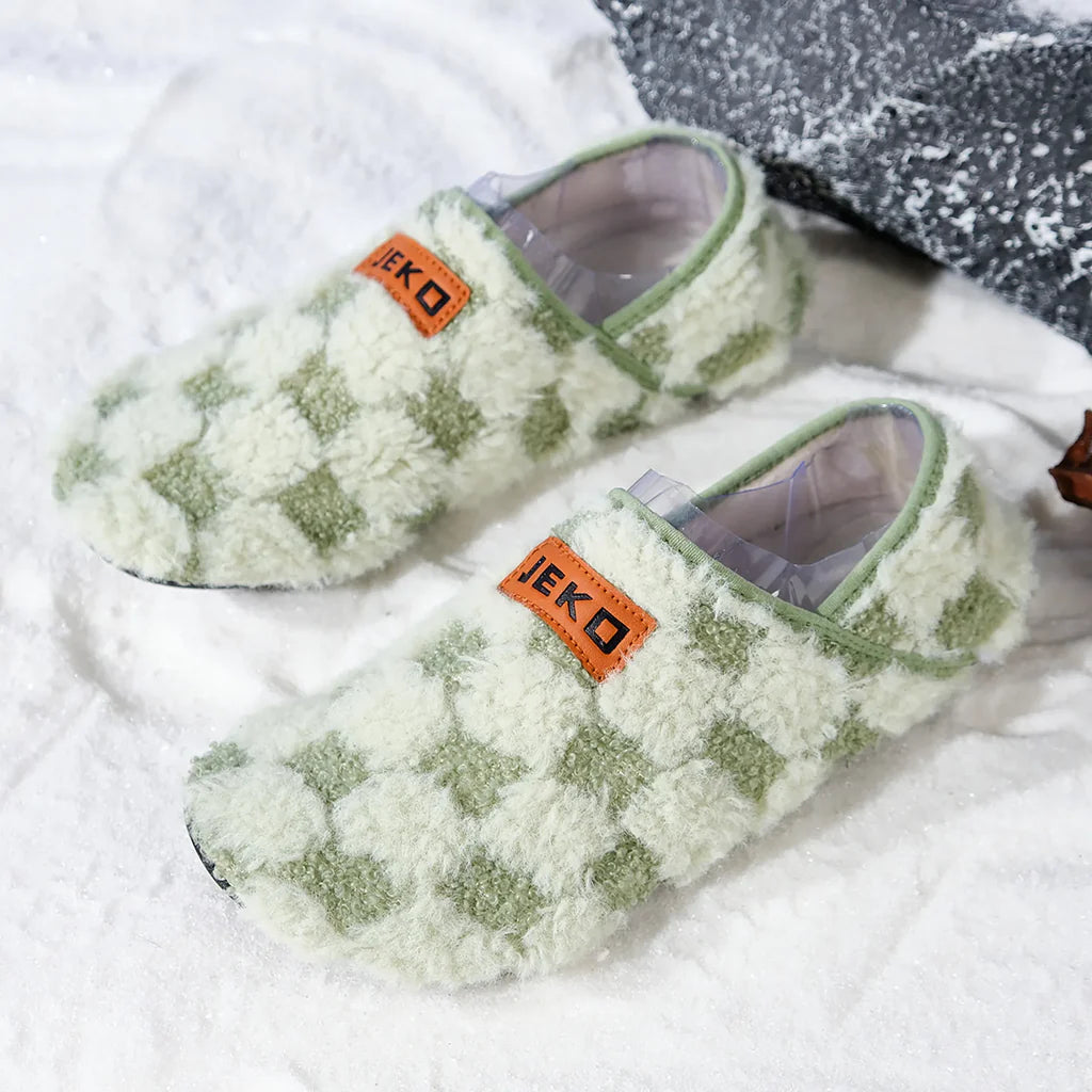 Pantoufles d'intérieur confortables en coton chaud pour femmes