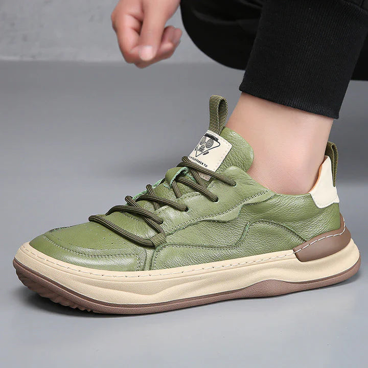 Baskets rembourrées effet cuir pour hommes