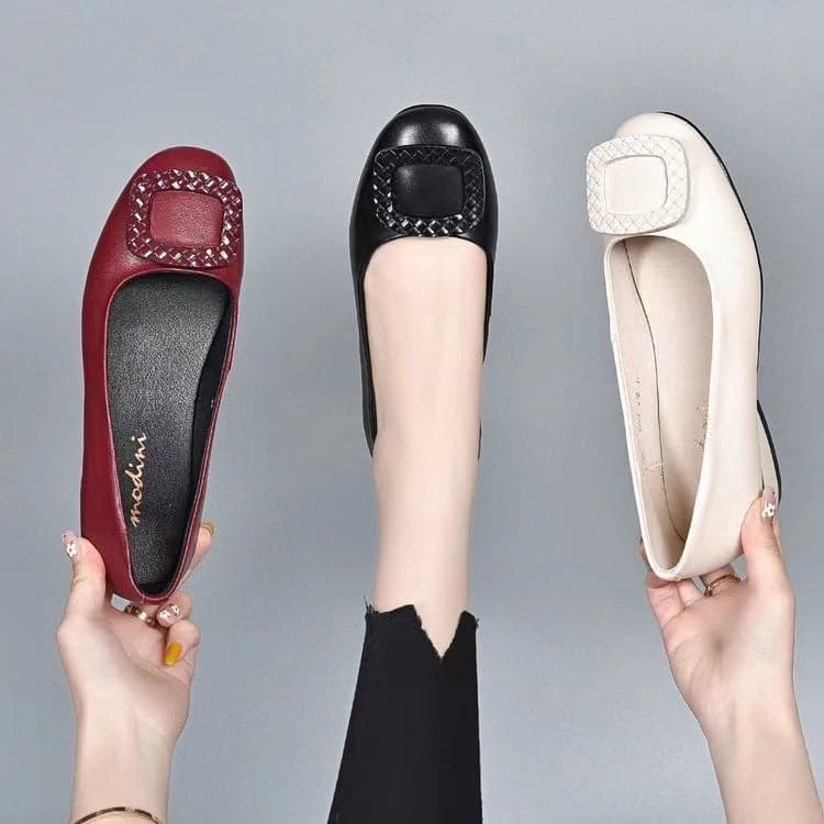Mocassins effet cuir souple pour femmes